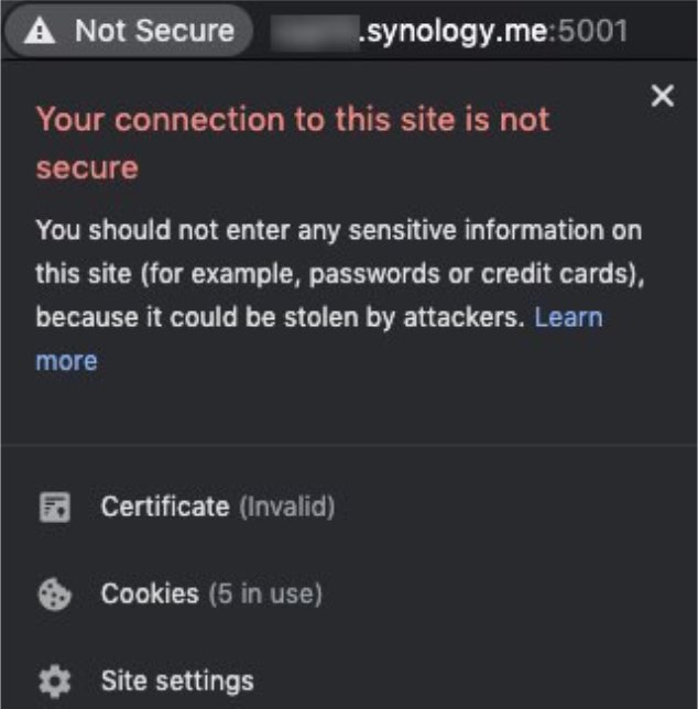 Connection Via Ddns Is Not Secure What Can I Do Synology Knowledge Center