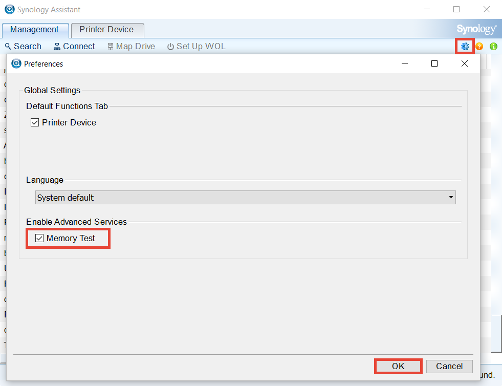 How do I run a memory test on my Synology Unified Controller ...