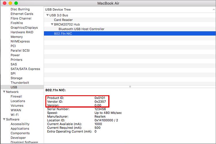 How do check the PID and VID of my USB device? - Synology Knowledge Center
