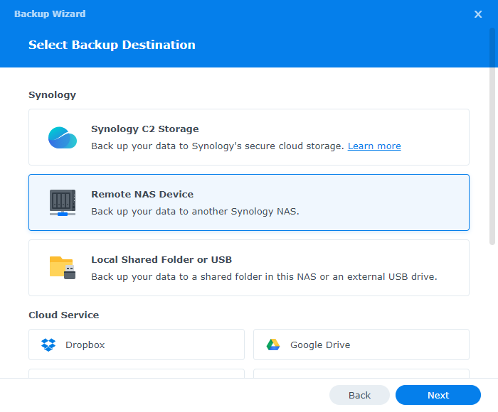 synology drive backup android