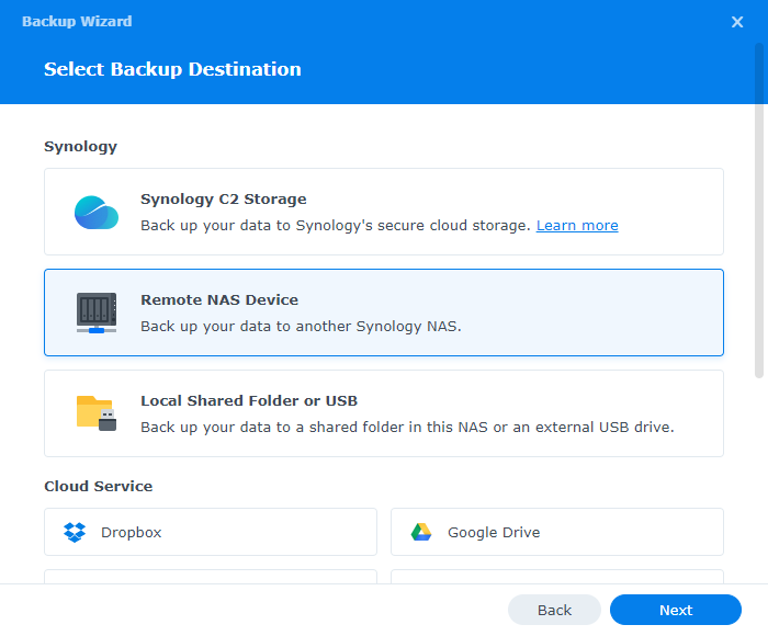 cloudberry server on synology