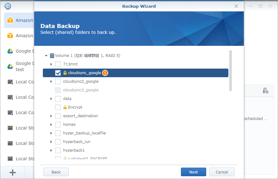Perennial Arving kryds How do I back up my data to a local shared folder or USB using Hyper Backup?  - Synology Knowledge Center