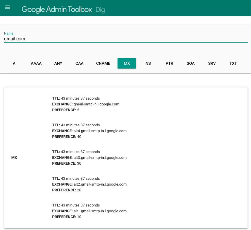 How do I check if DNS records are properly configured for a mail server