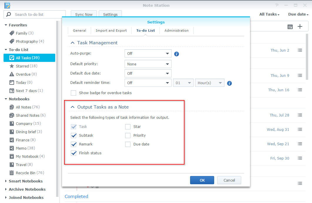 How to create and manage your to-do list with Note Station - Synology ...