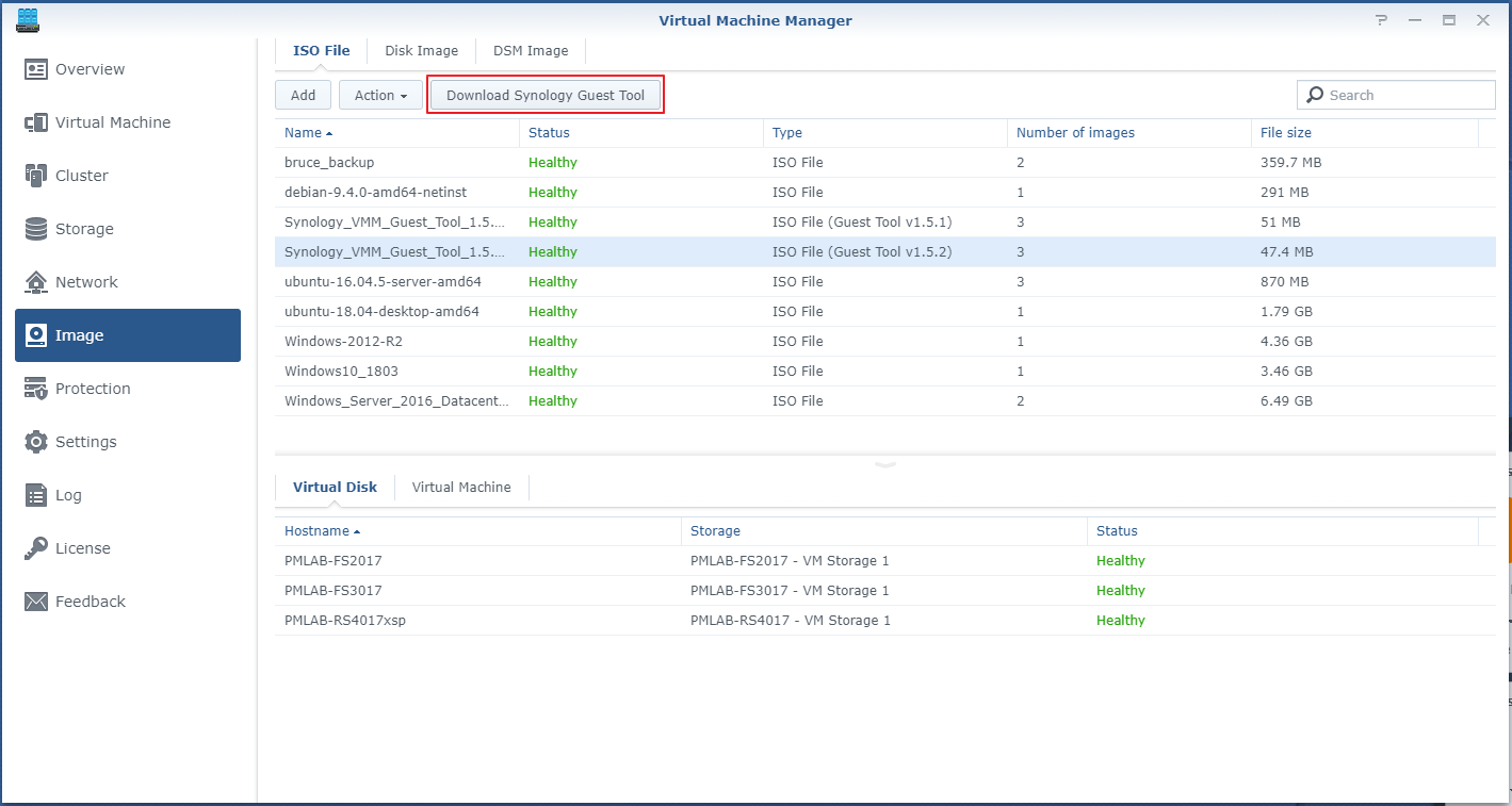 How Do I Install Synology Guest Tool On Virtual Machines Synology Knowledge Center