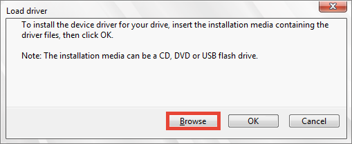 insert the installation media for the device