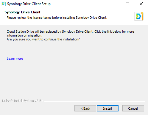 download cloud drive sync synology