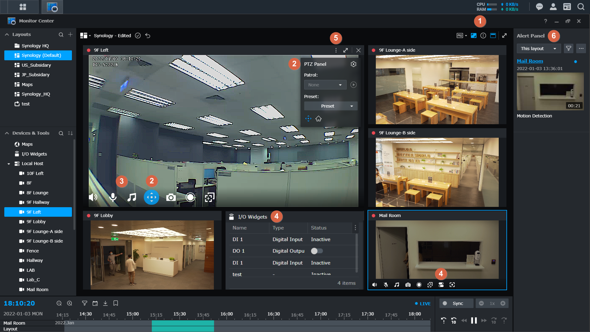 Live View and Timeline have merged into Monitor Center in Surveillance