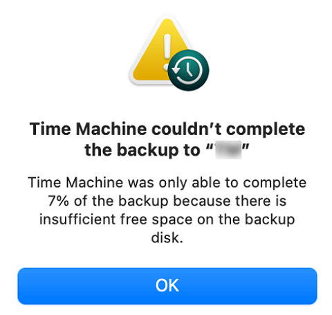 My Time Machine Backup Failed Due To Insufficient Space. What Can I Do? -  Synology ศูนย์ความรู้