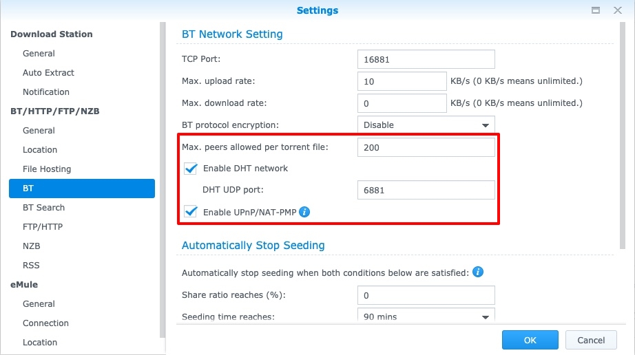 download station synology to drive