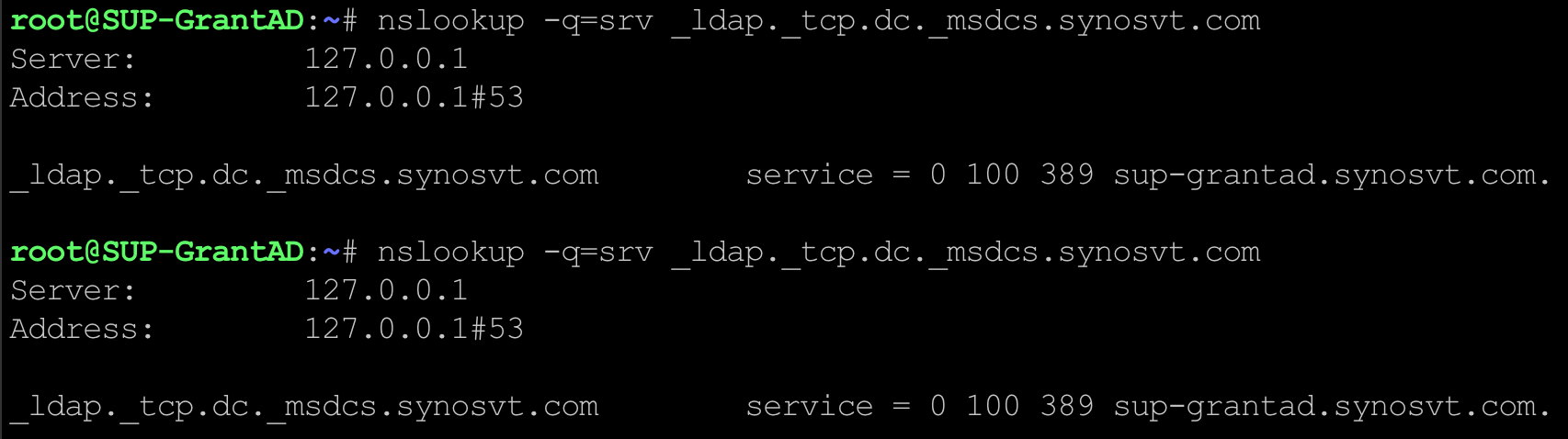 Как запросить записи DNS с помощью команды nslookup? - Центр знаний Synology