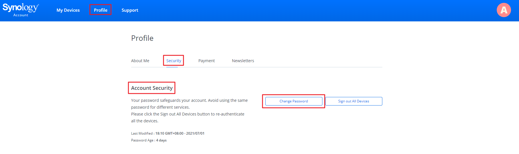 How do I reset my C2 Identity password? Synology Knowledge Center
