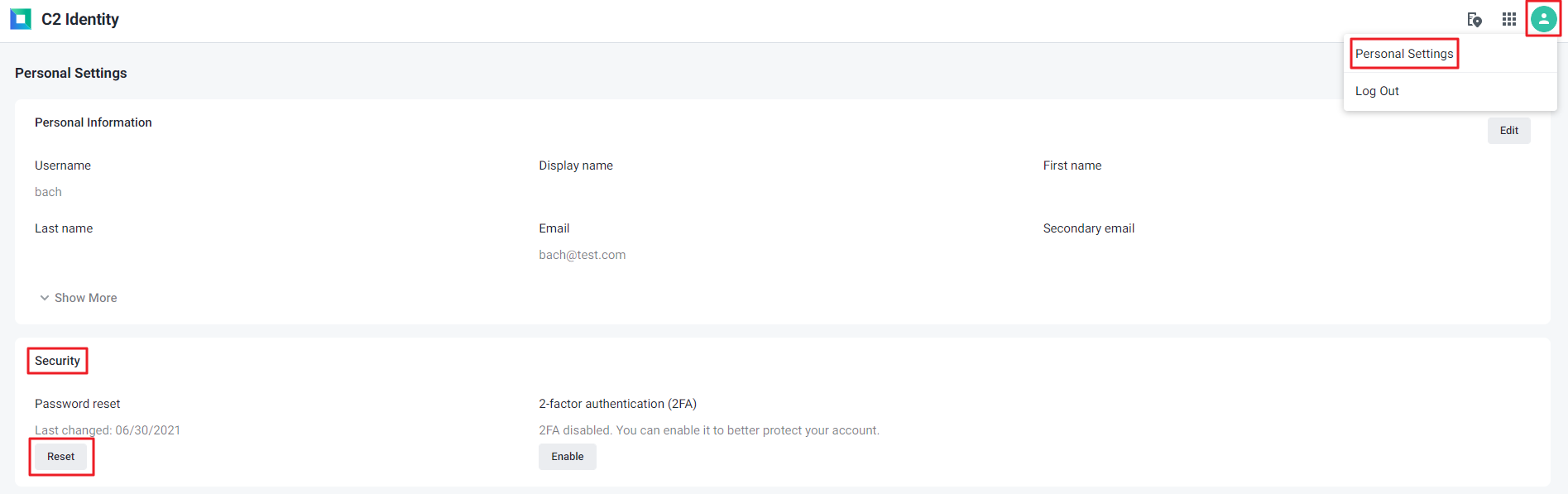 How do I reset my C2 Identity password? Synology Knowledge Center