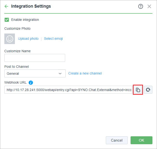 DSM push notifications with webhooks