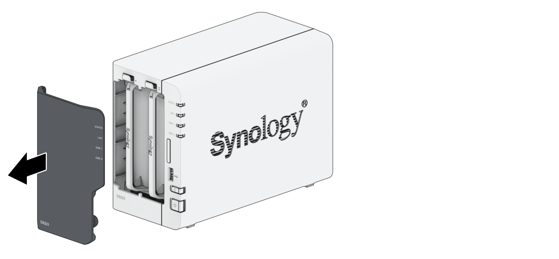 Synology DiskStation DS223j NAS + 2x Discos Duros 4TB WD Red Plus