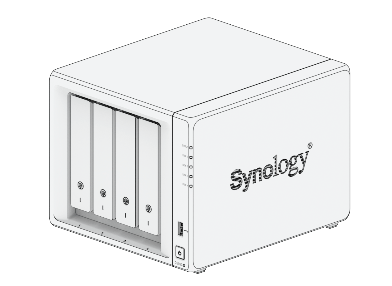 Synology-Serveur de stockage réseau sans disque, DS923 +