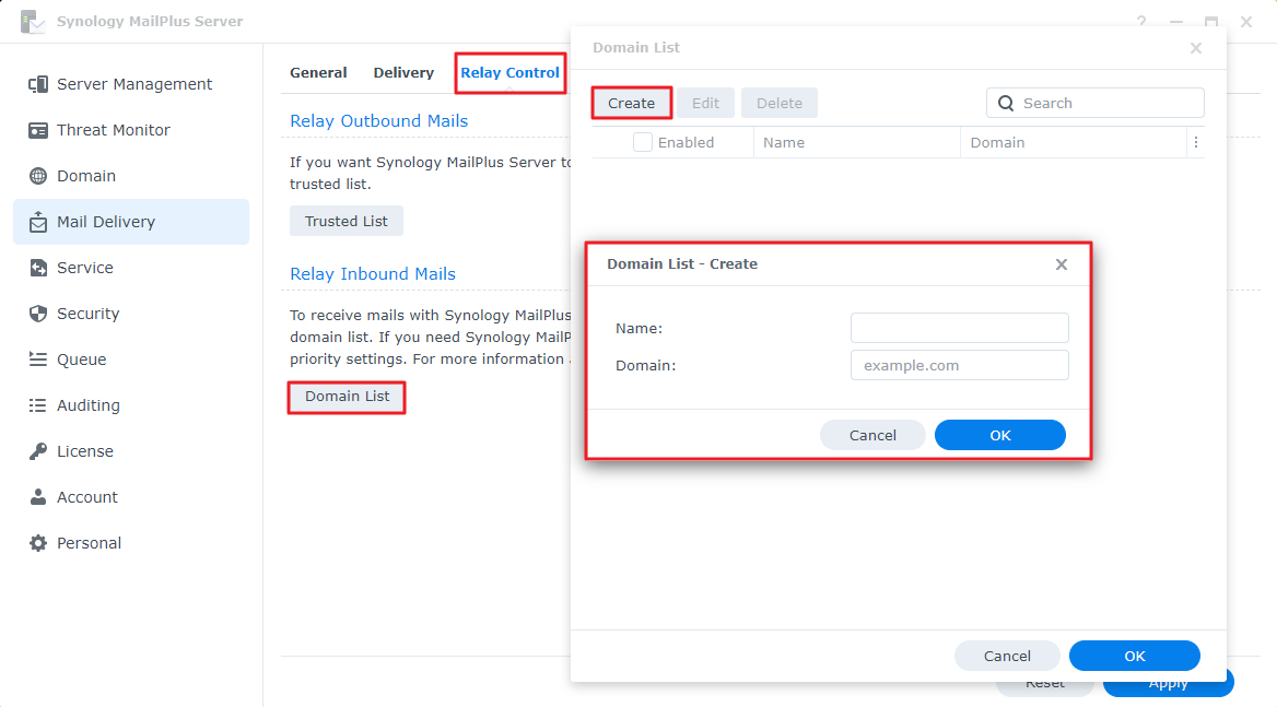 Synology MailPlus Server Administrator