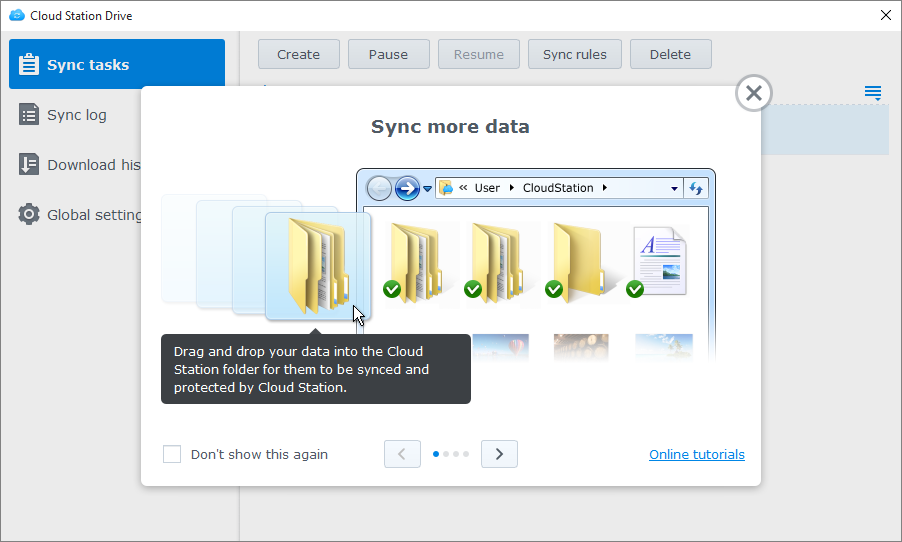 synology cloud station drive sync missing folders