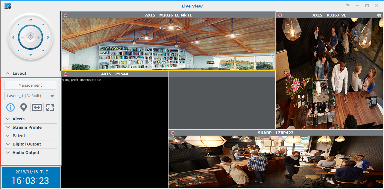 Configure the Live View application to watch multiple surveillance live ...
